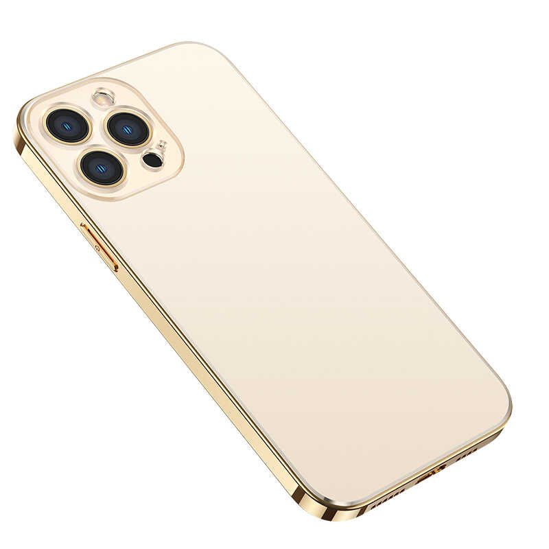 Apple iPhone 12 Pro Kılıf Zore Bobo Kapak Gold