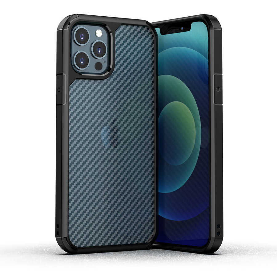 Apple iPhone 12 Pro Kılıf Zore İnoks Kapak Mavi