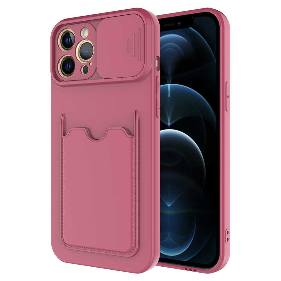 Apple iPhone 12 Pro Kılıf Zore Kartix Kapak Koyu Mor