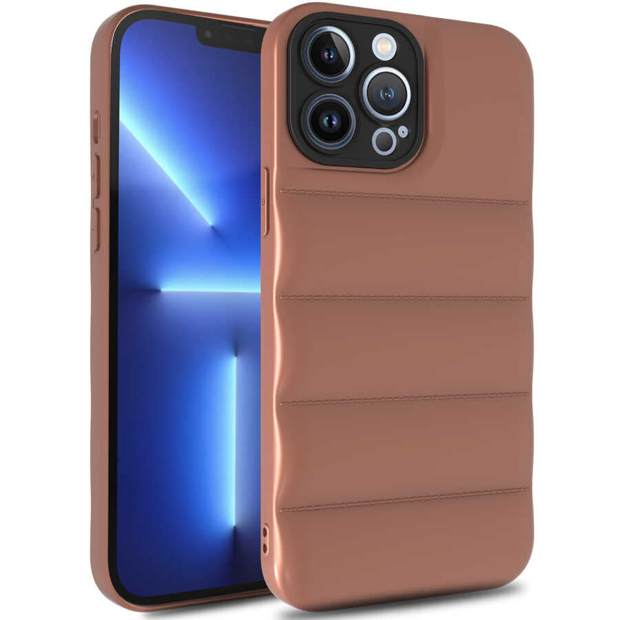 Apple iPhone 12 Pro Kılıf Zore Kasis Kapak Kahverengi