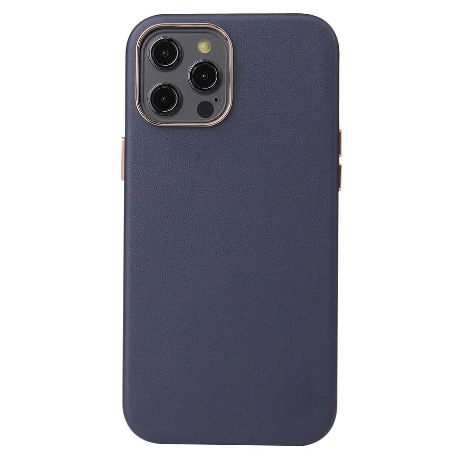 Apple iPhone 12 Pro Kılıf Zore Leathersafe Wireless Kapak Kahverengi