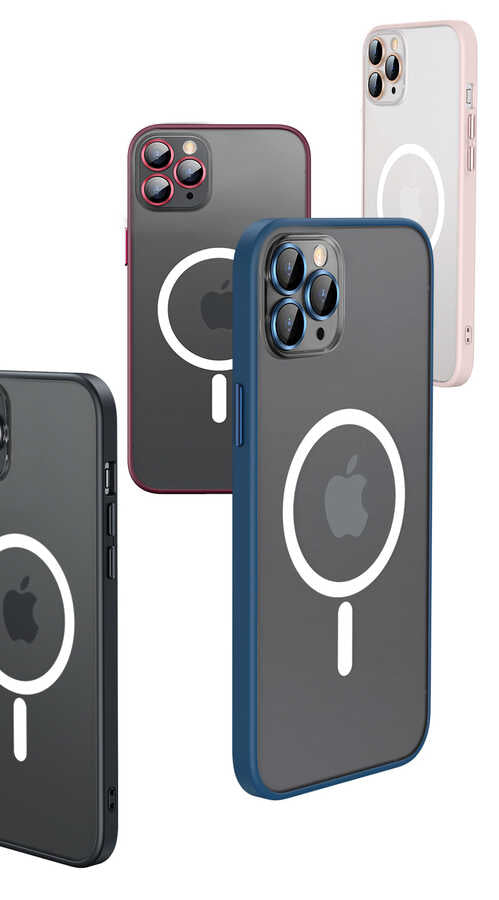Apple iPhone 12 Pro Kılıf Zore Mokka Wireless Kapak Lila