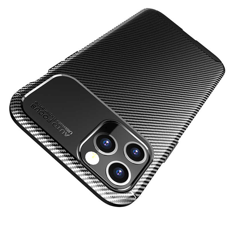 Apple iPhone 12 Pro Kılıf Zore Negro Silikon Kapak Siyah