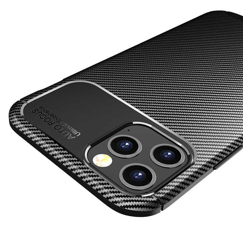 Apple iPhone 12 Pro Kılıf Zore Negro Silikon Kapak Siyah