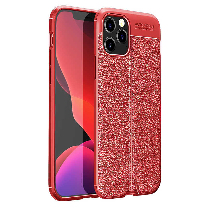 Apple iPhone 12 Pro Kılıf Zore Niss Silikon Kapak Kırmızı