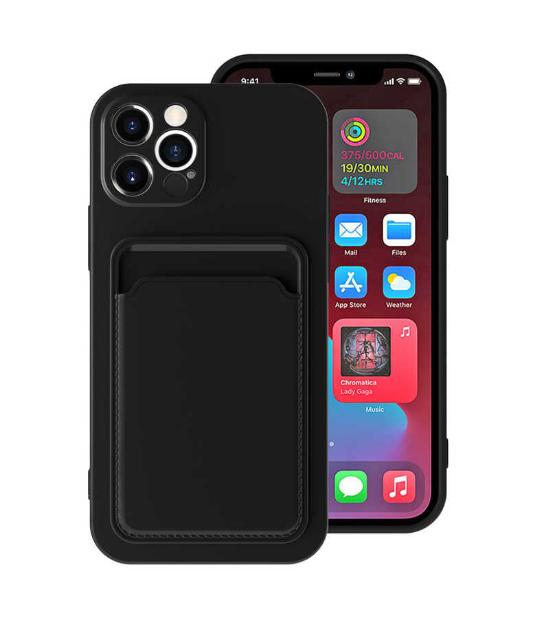Apple iPhone 12 Pro Kılıf Zore Ofix Kapak Siyah