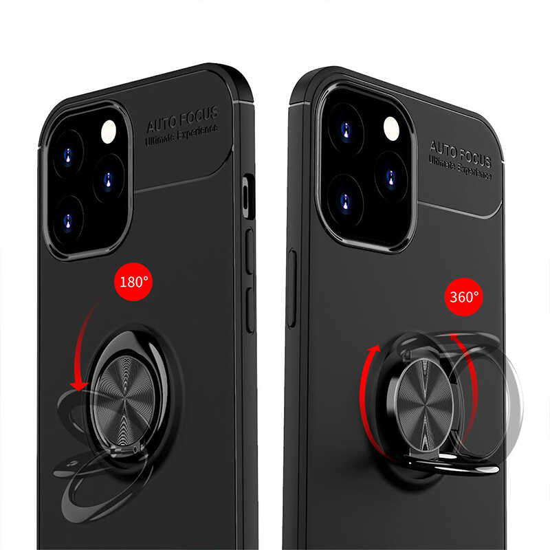 Apple iPhone 12 Pro Kılıf Zore Ravel Silikon Kapak Siyah-Mavi