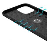 Apple iPhone 12 Pro Kılıf Zore Ravel Silikon Kapak Siyah-Mavi