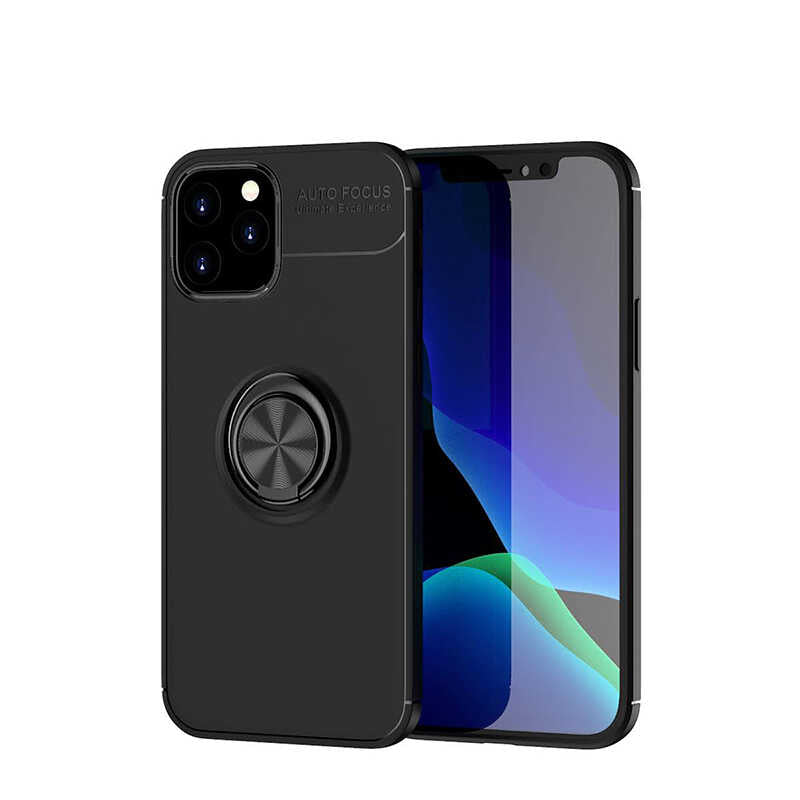 Apple iPhone 12 Pro Kılıf Zore Ravel Silikon Kapak Siyah