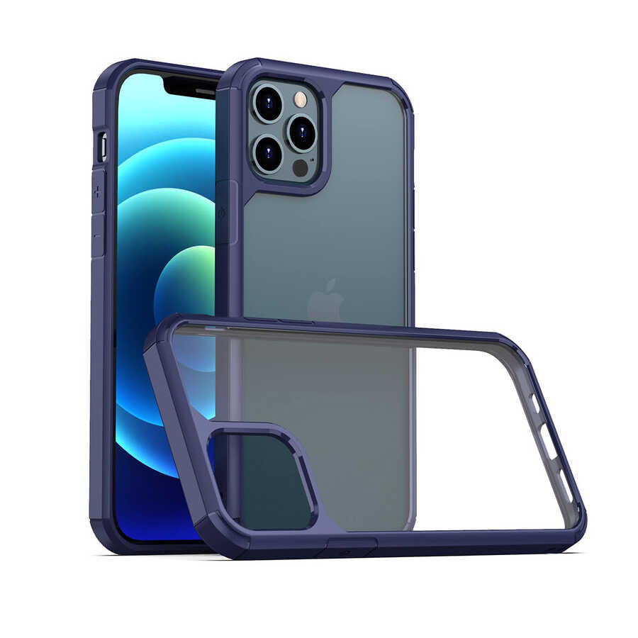 Apple iPhone 12 Pro Kılıf Zore Roll Kapak Mavi