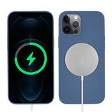 Apple iPhone 12 Pro Kılıf Zore Silksafe Wireless Kapak Mavi
