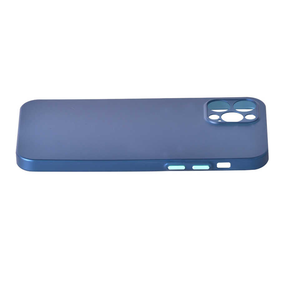 Apple iPhone 12 Pro Kılıf Zore Slims Kapak Saks Mavi