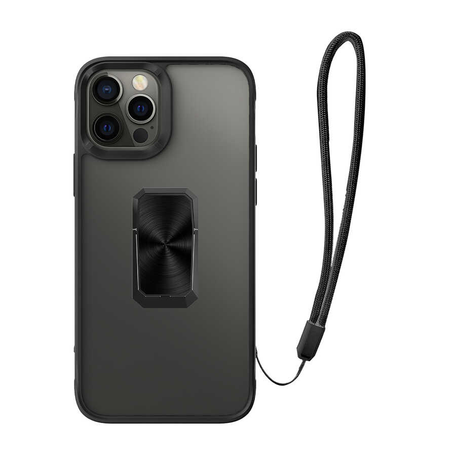 Apple iPhone 12 Pro Kılıf Zore V-Bax Kapak Siyah