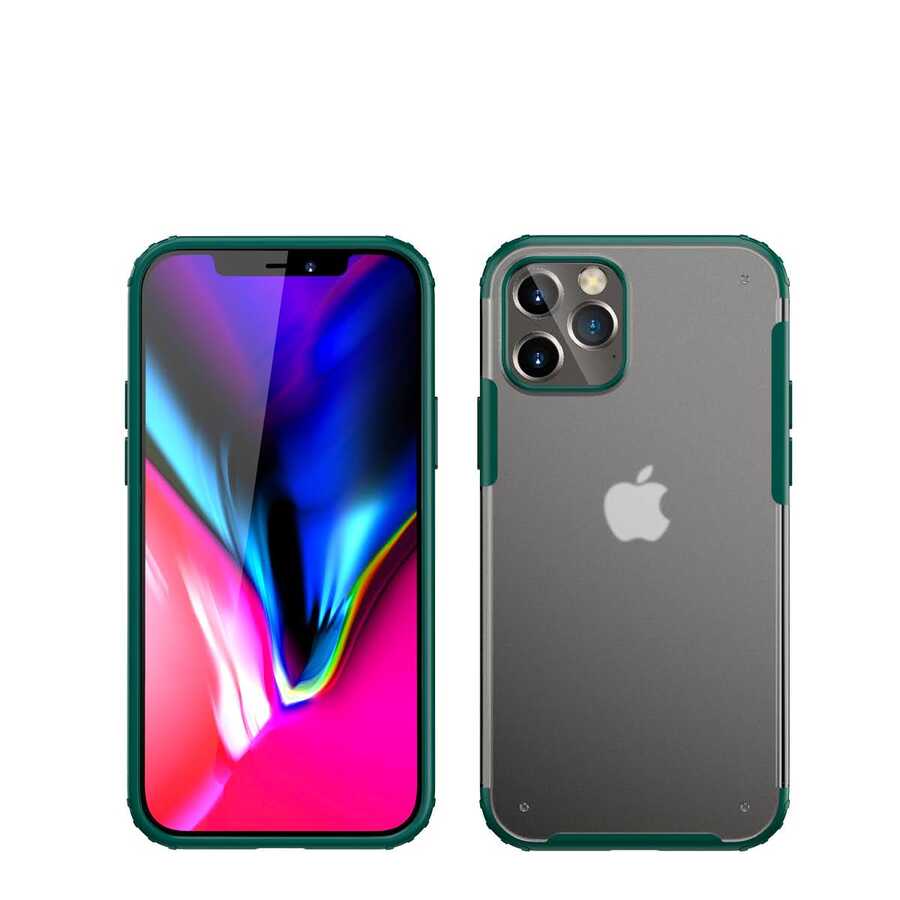Apple iPhone 12 Pro Kılıf Zore Volks Kapak Koyu Yeşil