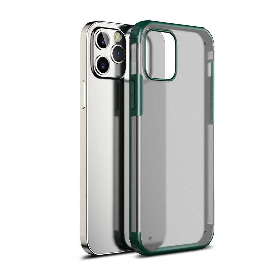 Apple iPhone 12 Pro Kılıf Zore Volks Kapak Koyu Yeşil