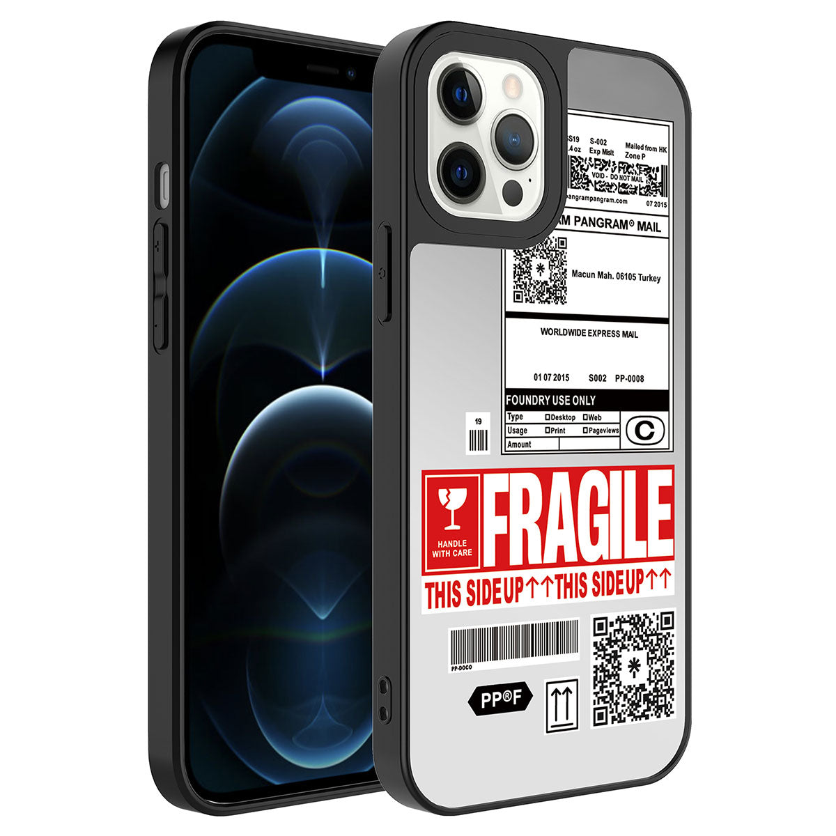 Apple iPhone 12 Pro Max Kılıf Aynalı Desenli Kamera Korumalı Parlak Zore Mirror Kapak Fragile
