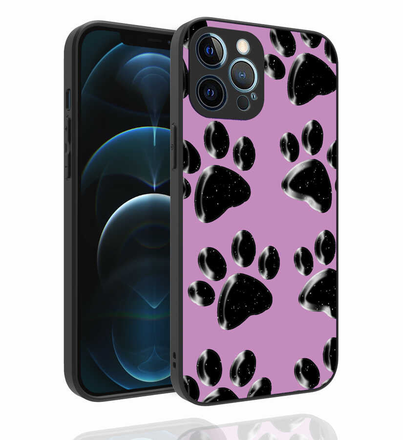 Apple iPhone 12 Pro Max Kılıf Desenli Kamera Korumalı Parlak Zore Nora Kapak NO3