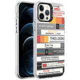 Apple iPhone 12 Pro Max Kılıf Desenli Zore Silver Sert Kapak Mottolar
