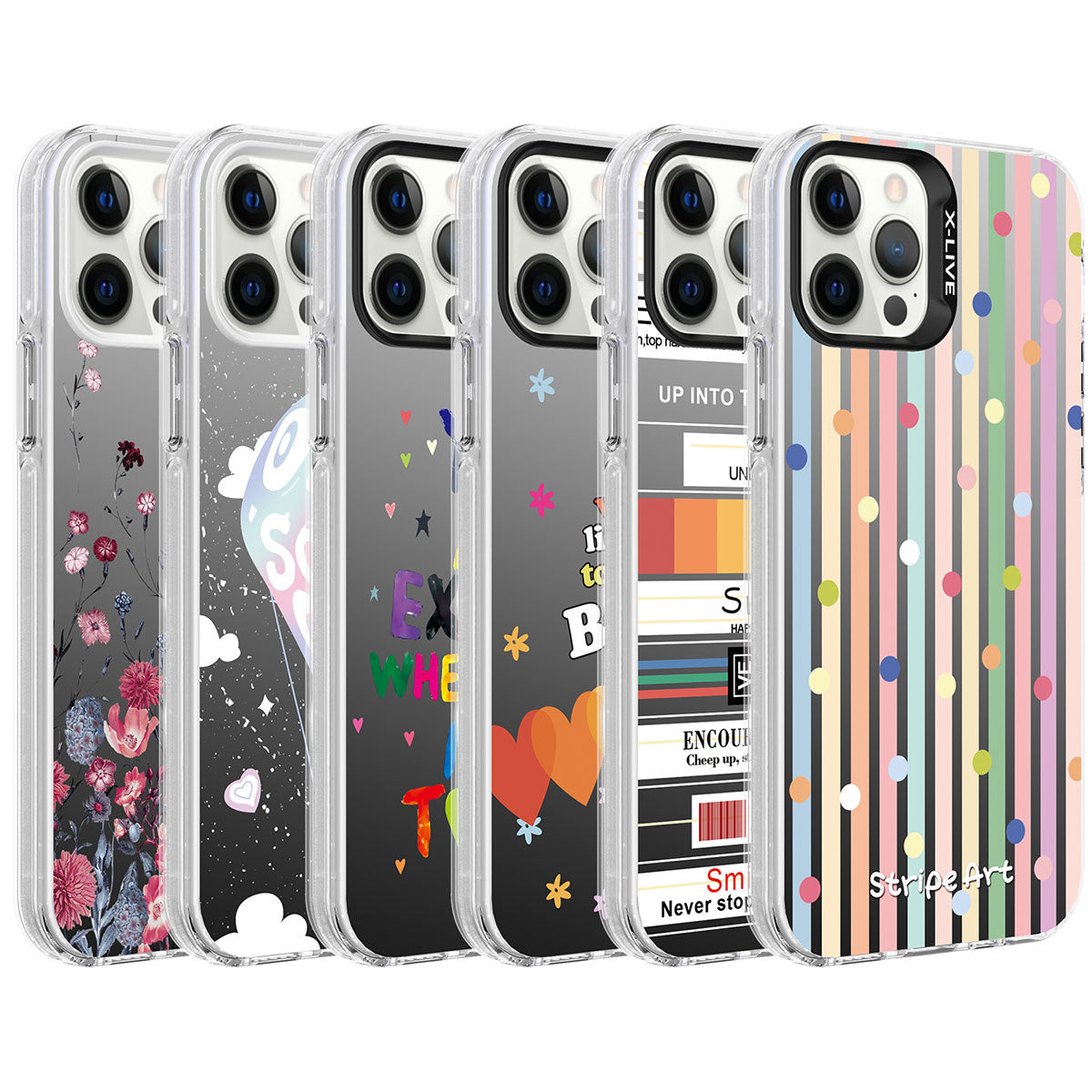 Apple iPhone 12 Pro Max Kılıf Desenli Zore Silver Sert Kapak Balon