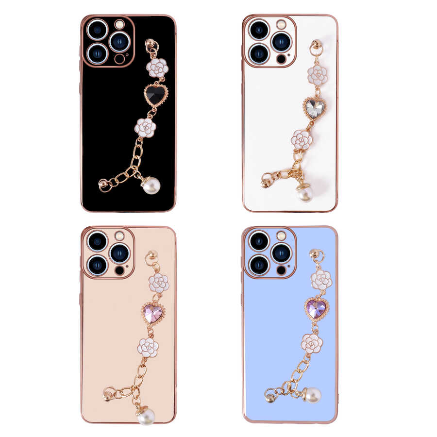 Apple iPhone 12 Pro Max Kılıf El Tutamaçlı Kamera Korumalı Zore Taka Silikon Kapak Pembe