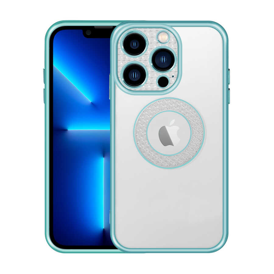 Apple iPhone 12 Pro Max Kılıf Kamera Korumalı Logo Gösteren Zore Esta Kapak Yeşil