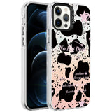 Apple iPhone 12 Pro Max Kılıf Mermer Desenli Zore Marbello Kapak Siyah-Beyaz