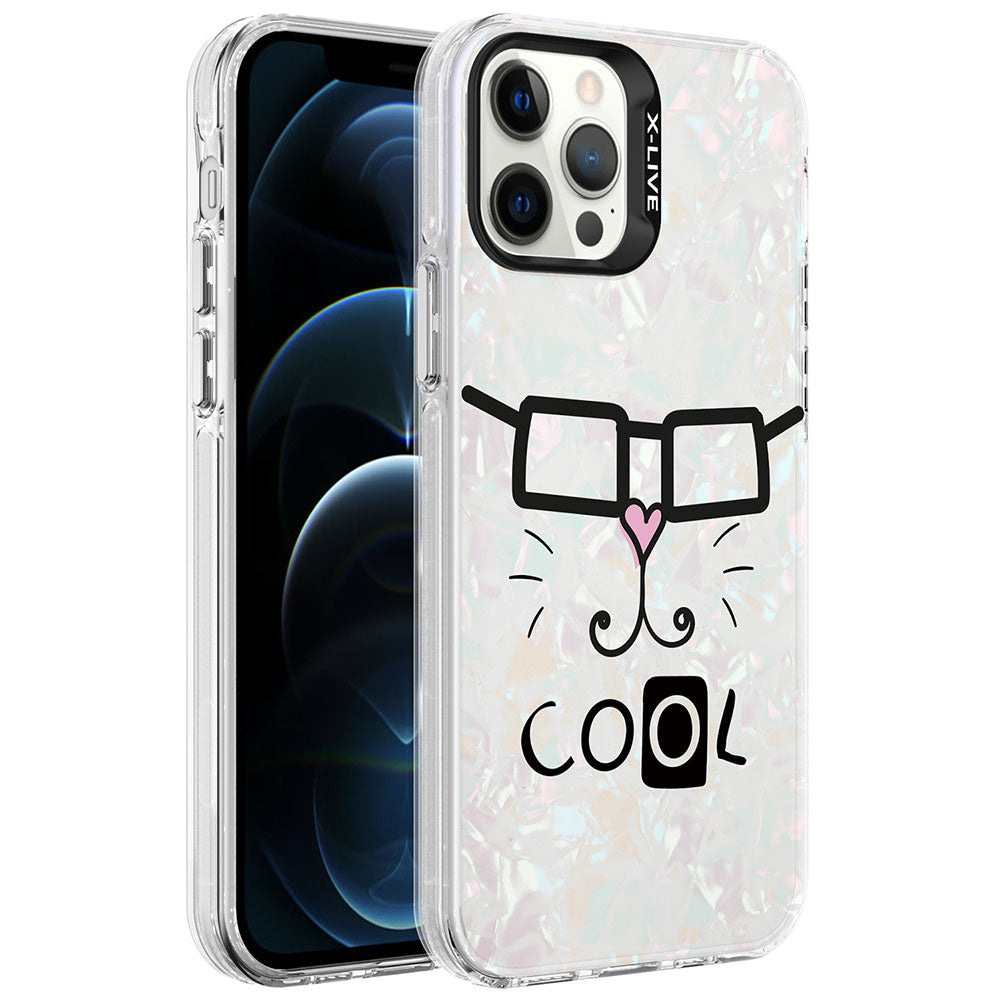 Apple iPhone 12 Pro Max Kılıf Mermer Desenli Zore Marbello Kapak Kahverengi