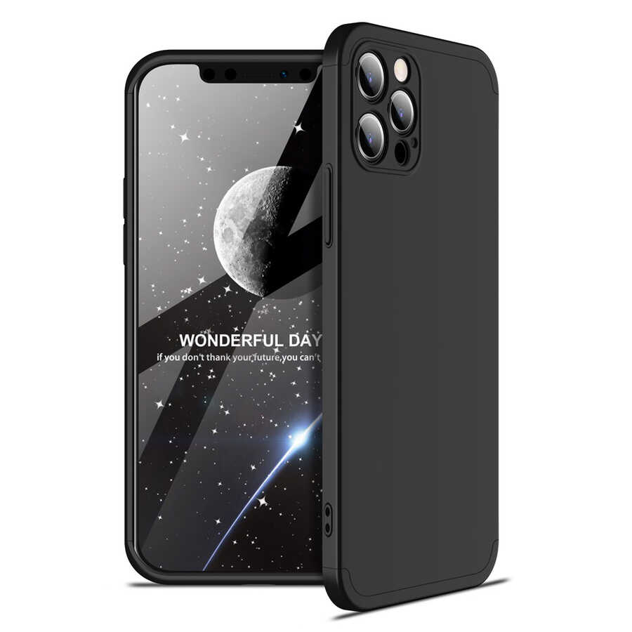Apple iPhone 12 Pro Max Kılıf Zore Ays Kapak Siyah