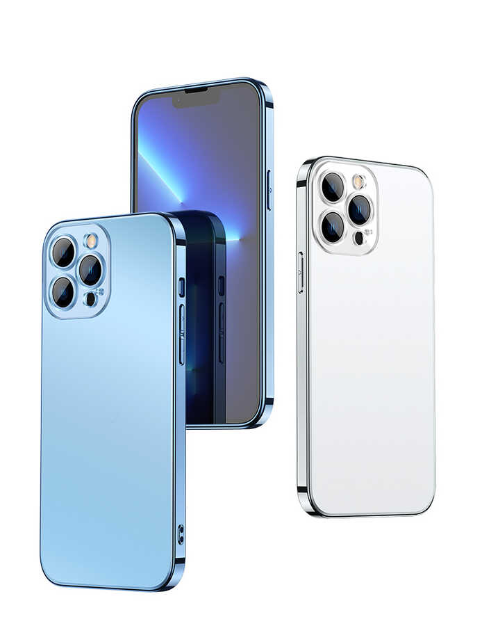 Apple iPhone 12 Pro Max Kılıf Zore Bobo Kapak Mavi