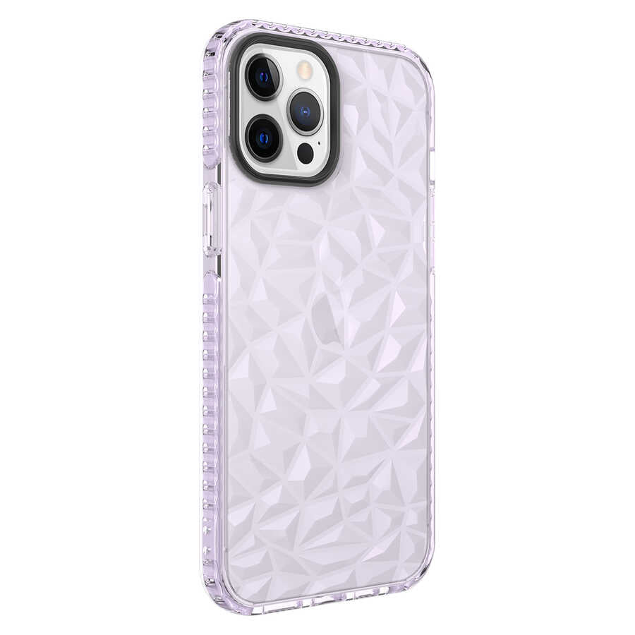Apple iPhone 12 Pro Max Kılıf Zore Buzz Kapak Mor