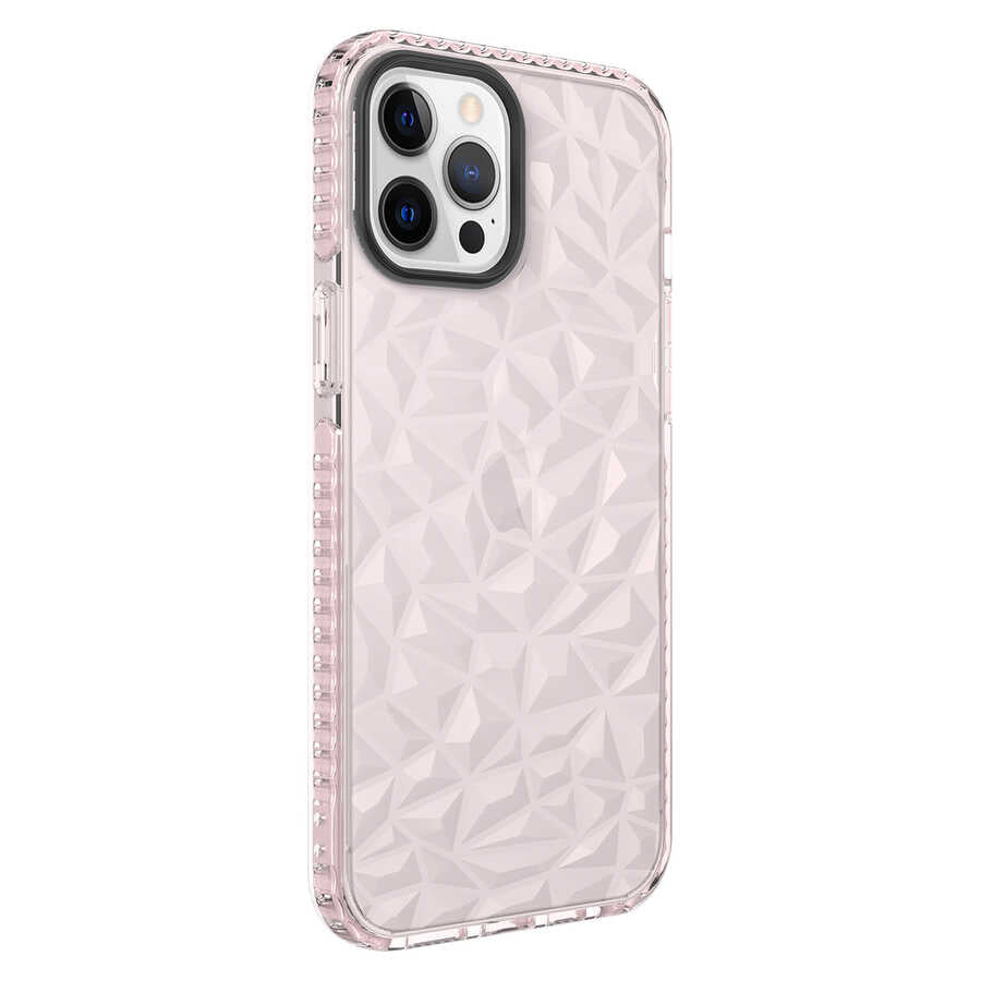 Apple iPhone 12 Pro Max Kılıf Zore Buzz Kapak Pembe