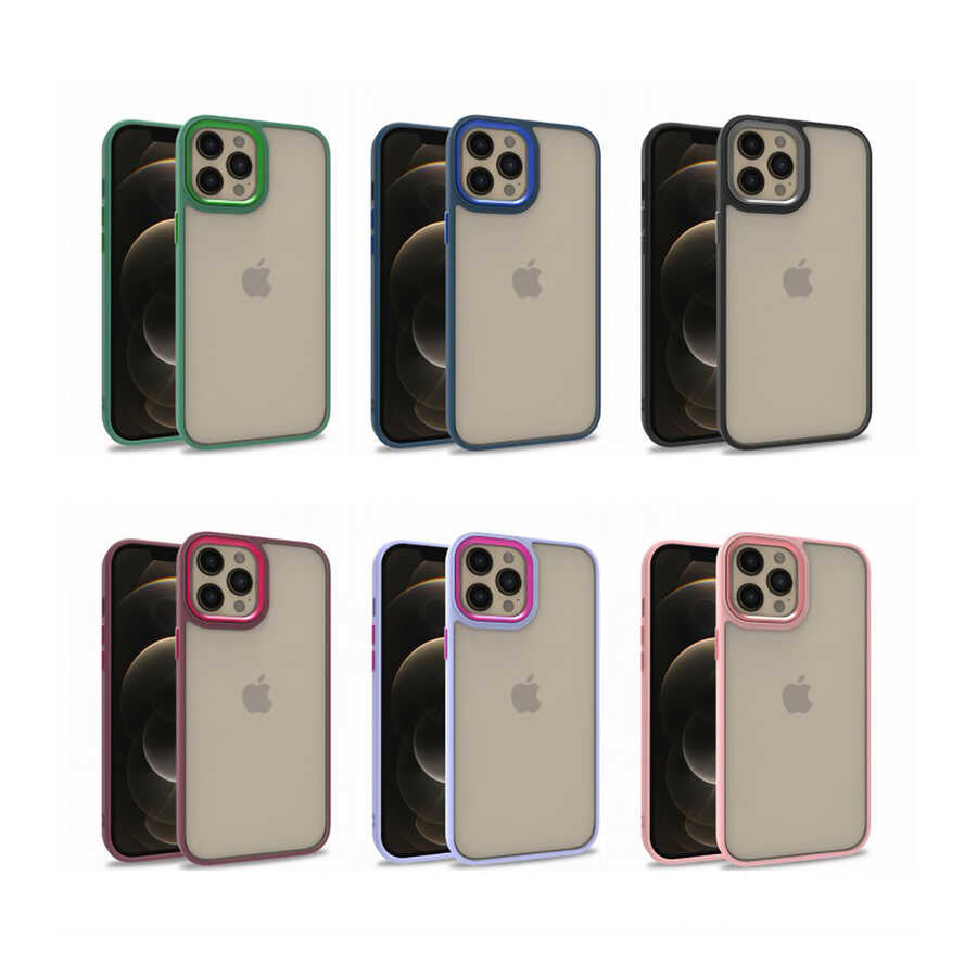 Apple iPhone 12 Pro Max Kılıf Zore Flora Kapak Siyah