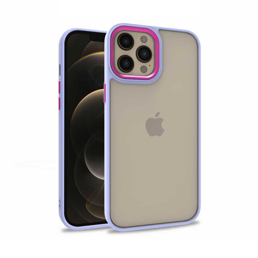 Apple iPhone 12 Pro Max Kılıf Zore Flora Kapak Lila