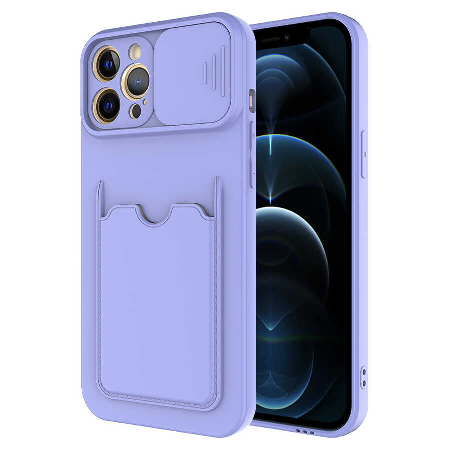 Apple iPhone 12 Pro Max Kılıf Zore Kartix Kapak Lila