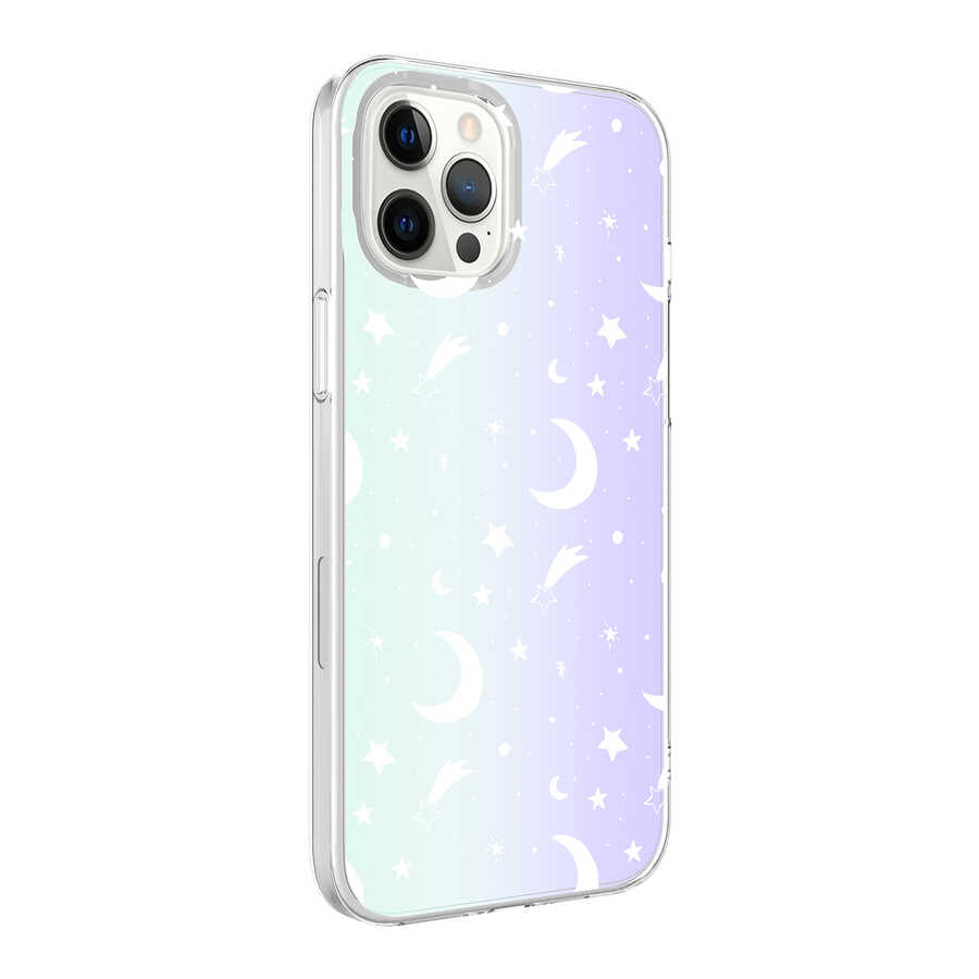 Apple iPhone 12 Pro Max Kılıf Zore M-Blue Desenli Kapak Zebra No1