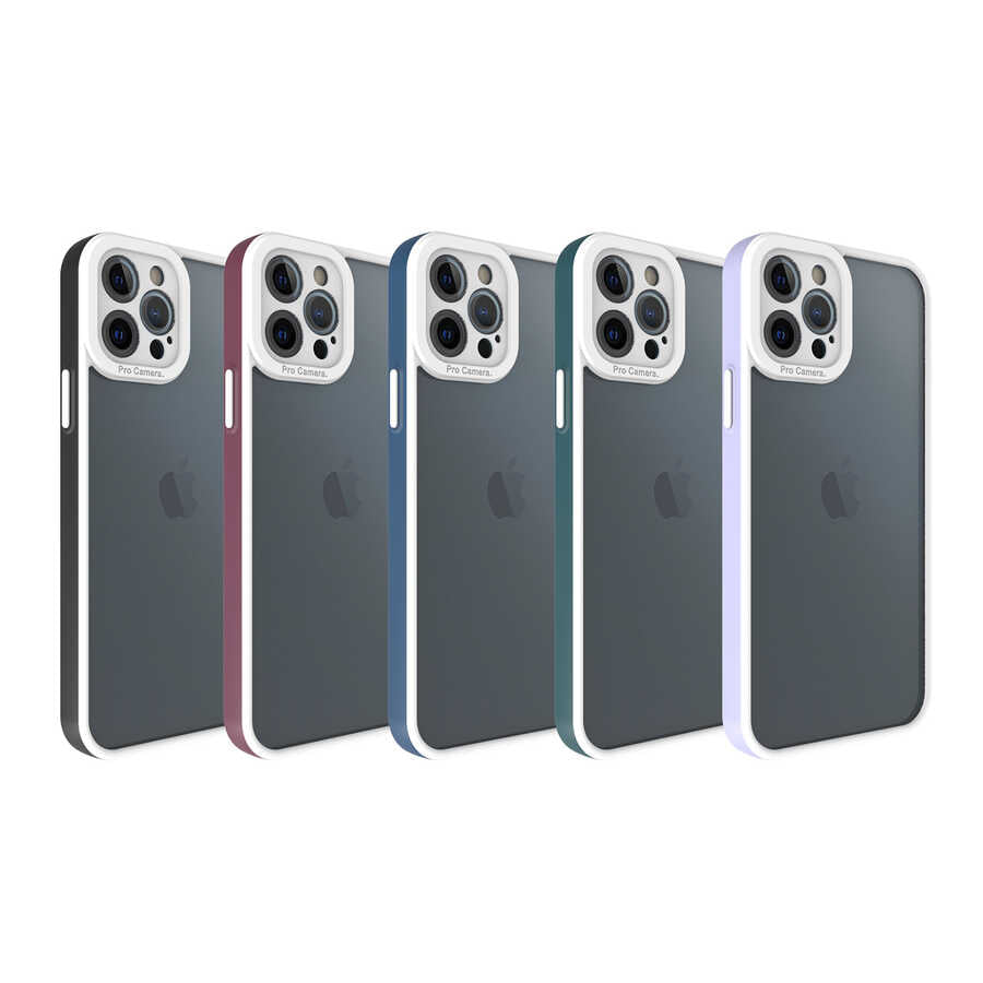 Apple iPhone 12 Pro Max Kılıf Zore Mima Kapak Mürdüm