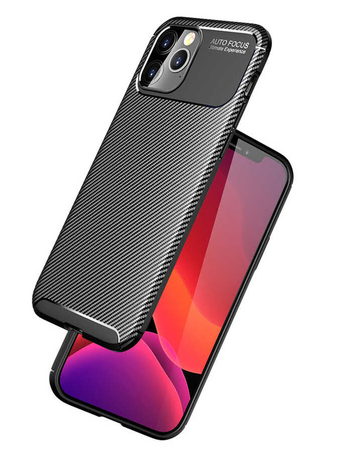 Apple iPhone 12 Pro Max Kılıf Zore Negro Silikon Kapak Kahverengi