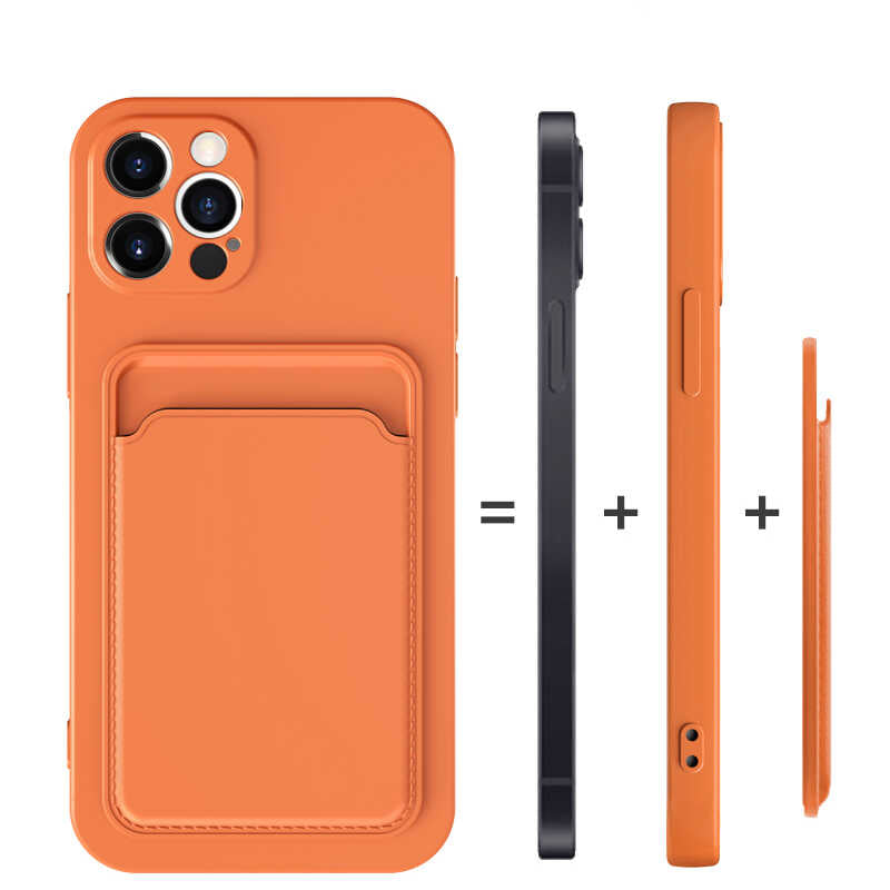 Apple iPhone 12 Pro Max Kılıf Zore Ofix Kapak Koyu Turuncu