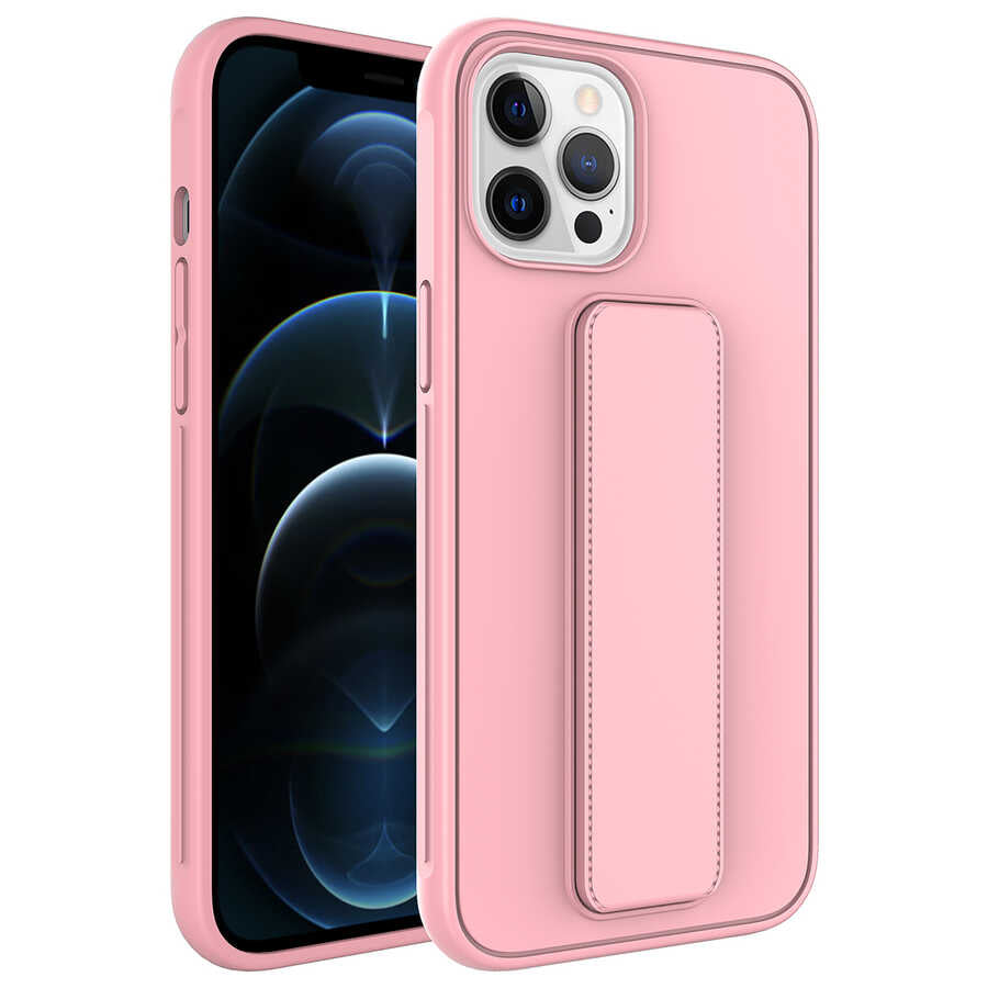 Apple iPhone 12 Pro Max Kılıf Zore Qstand Kapak Lacivert