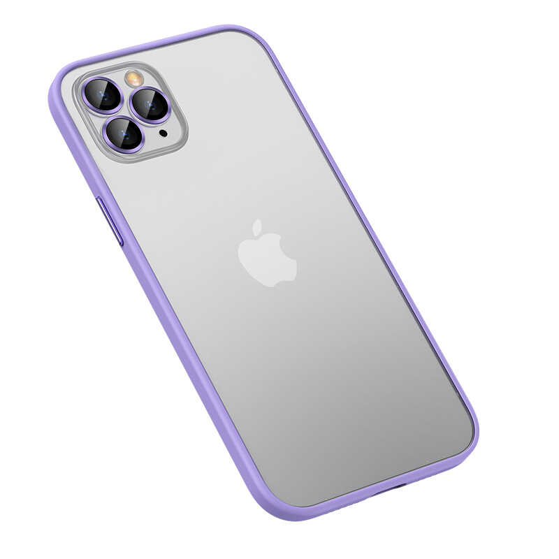 Apple iPhone 12 Pro Max Kılıf Zore Retro Kapak Lila