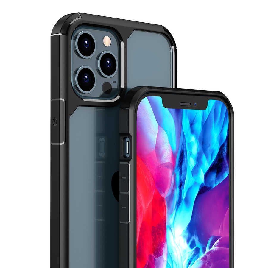 Apple iPhone 12 Pro Max Kılıf Zore Roll Kapak Siyah