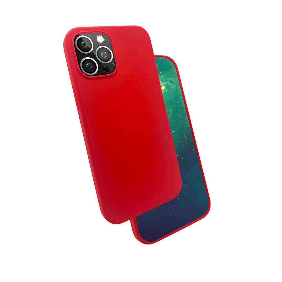Apple iPhone 12 Pro Max Kılıf Zore Silk Silikon Lila