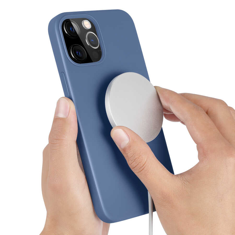 Apple iPhone 12 Pro Max Kılıf Zore Silksafe Wireless Kapak Siyah