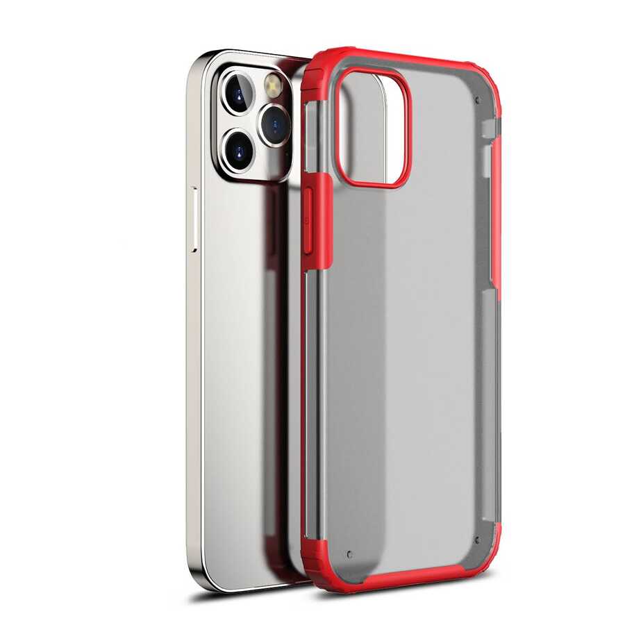 Apple iPhone 12 Pro Max Kılıf Zore Volks Kapak Kırmızı