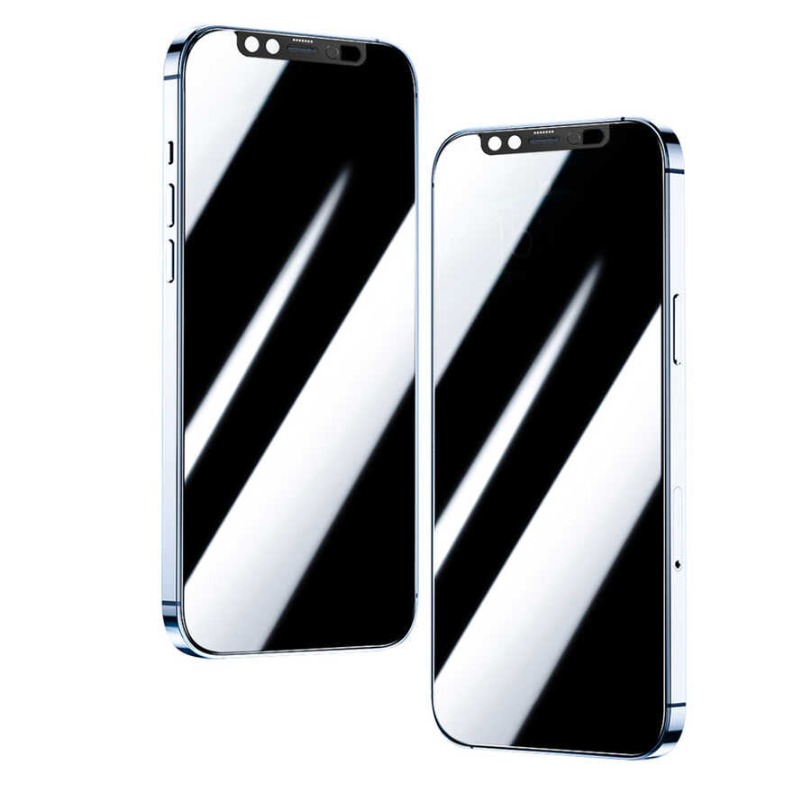 Apple iPhone 12 Pro Zore Secret Temperli Cam Ekran Koruyucu Siyah