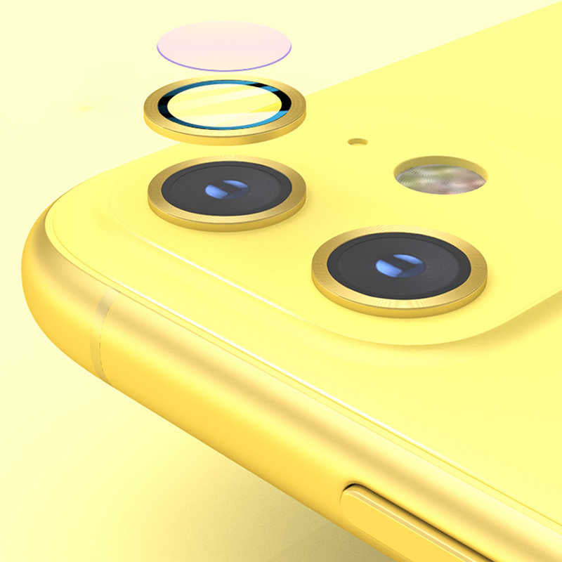 Apple iPhone 12 Zore CL-01 Kamera Lens Koruyucu Sarı