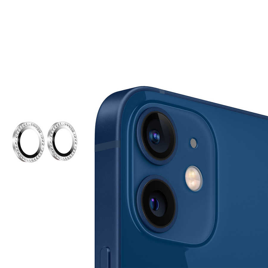 Apple iPhone 12 Zore CL-06 Kamera Lens Koruyucu Yeşil