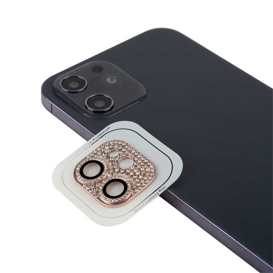 Apple iPhone 12 Zore CL-08 Kamera Lens Koruyucu Koyu Yeşil