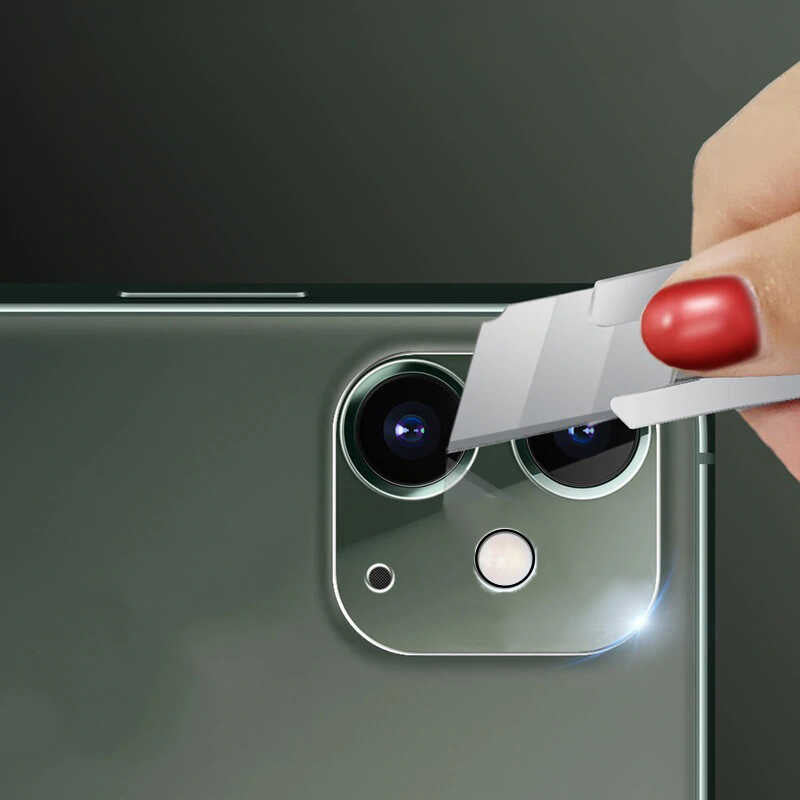 Apple iPhone 12 Zore Kamera Lens Koruyucu Cam Film Renksiz