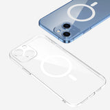 Apple iPhone 13 Kamera Korumalı M-Safe Şarj Özellikli Şeffaf Zore London Sert PC Kapak Şeffaf